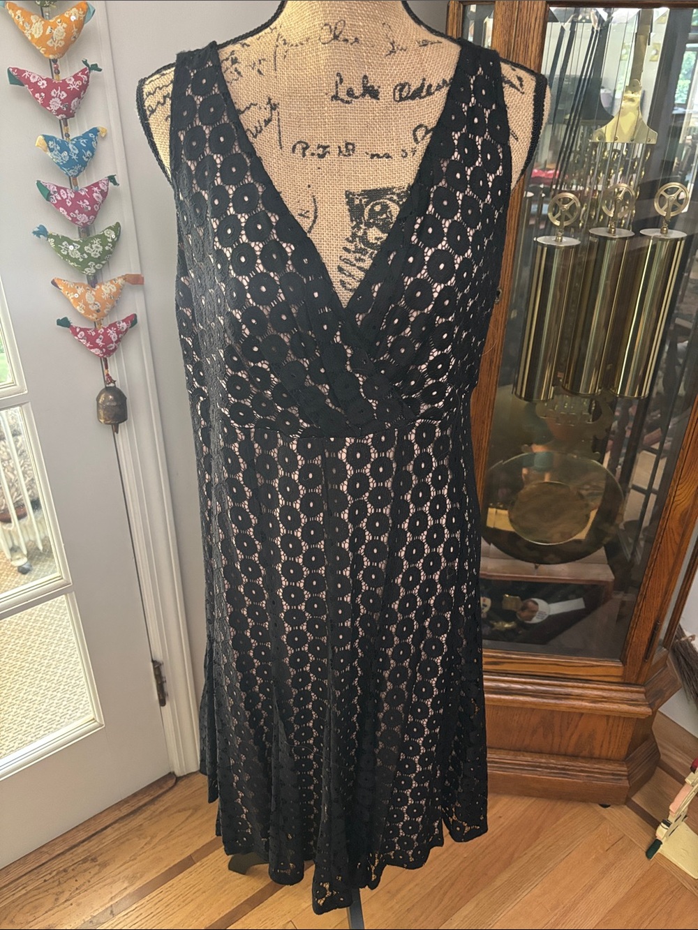 Glamour Black Lace Midi Dress